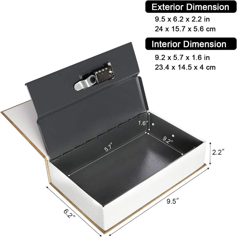 Parrency Diversion Book Safe Storage Box,Hidden Safe with Combination Code,Secret Safe Containers for Money, Jewelry Documents or Valuables,New York - Image 3